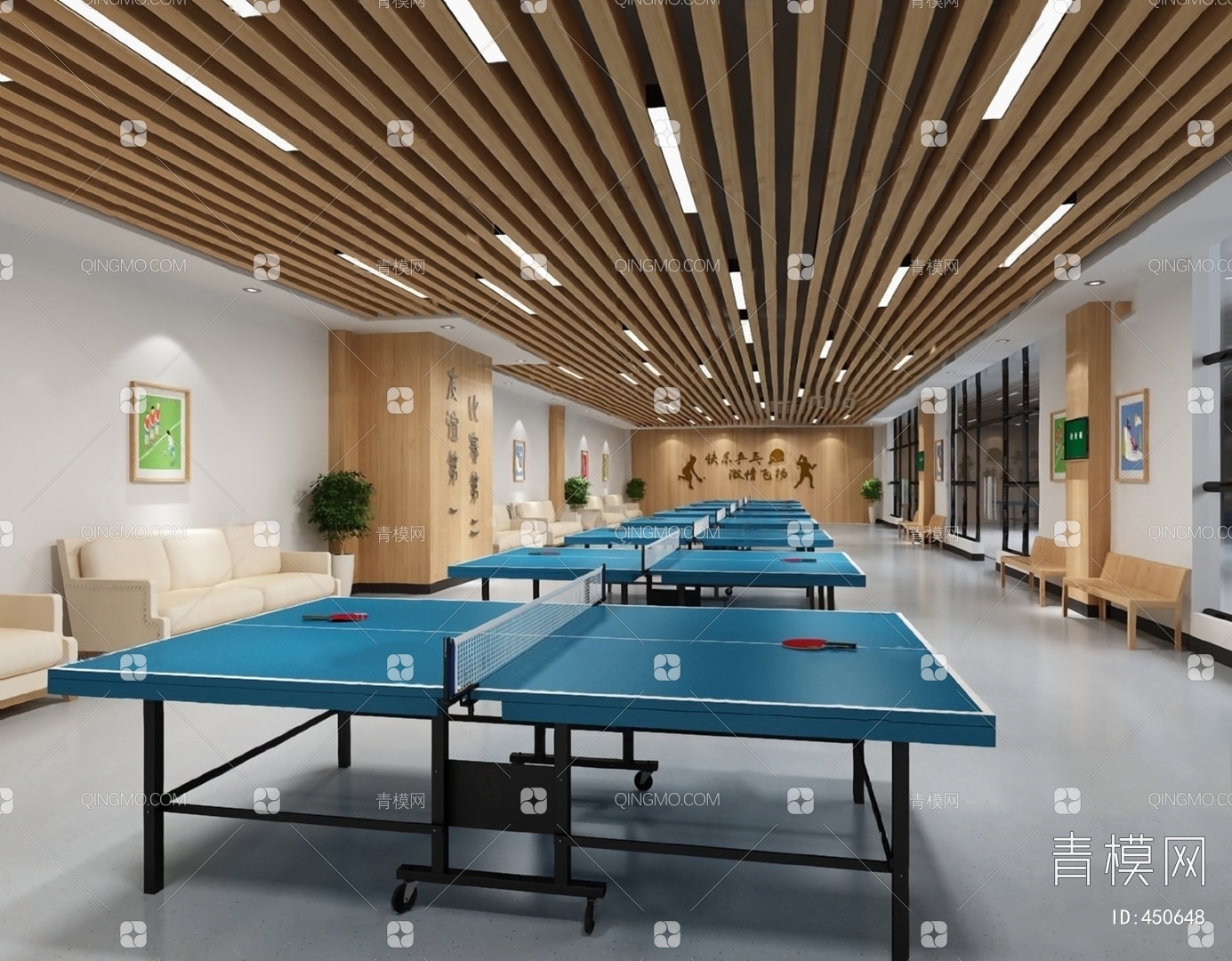 现代乒乓球场 - 效果图欣赏 - 多模网