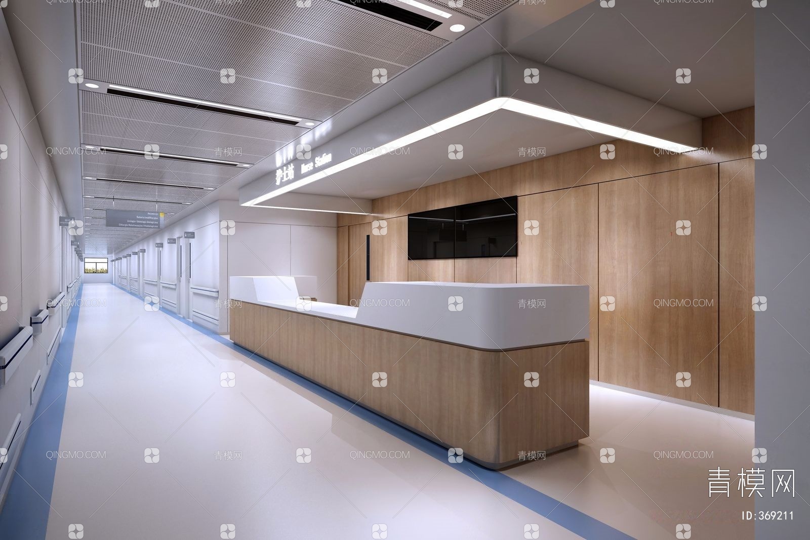 医院病房走道_医疗空间_行业应用_上海纷雅新型材料有限公司---杰洁板——杰出的品质，洁净的空间