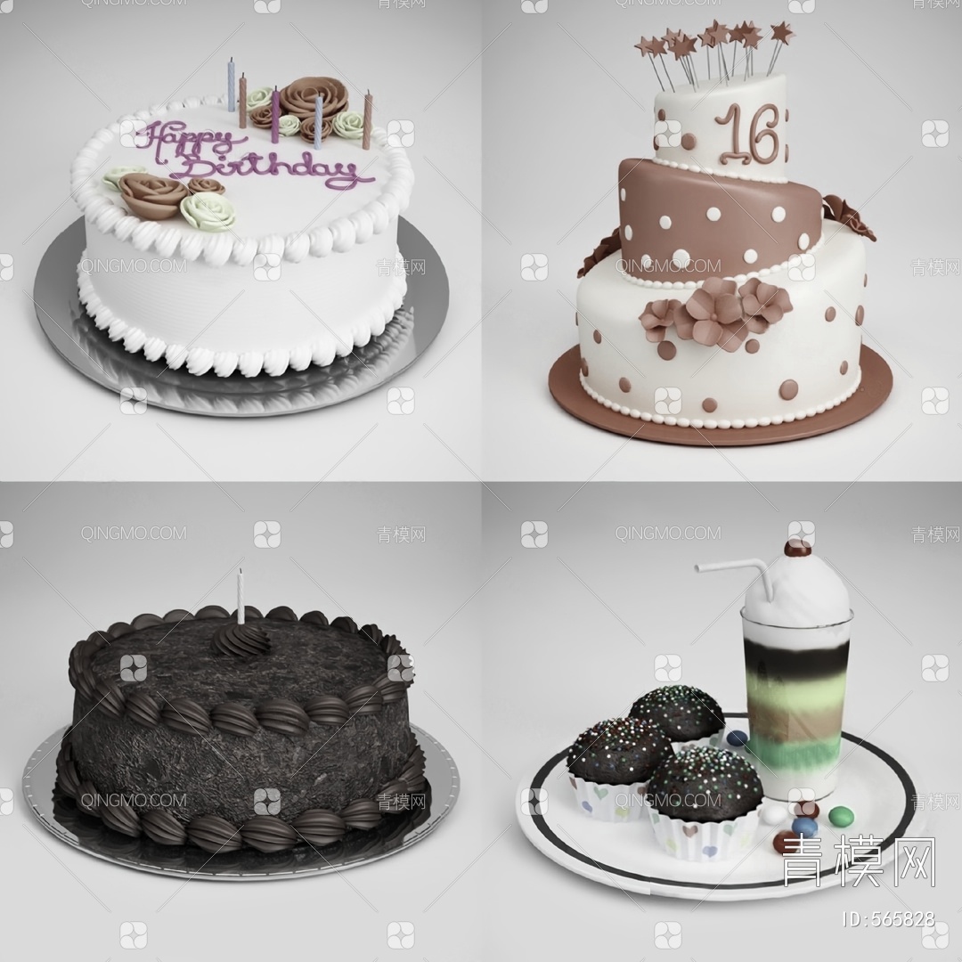 C4D蛋糕甜品建模|三维|其他三维|水云澈 - 原创作品 - 站酷 (ZCOOL)