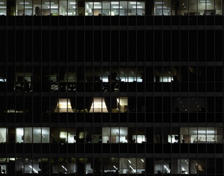 室外建筑夜景玻璃贴图