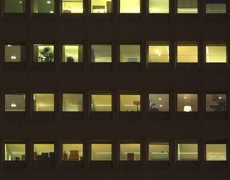 室外建筑夜景玻璃贴图
