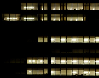 室外建筑夜景玻璃贴图