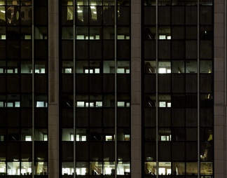 室外建筑夜景玻璃贴图