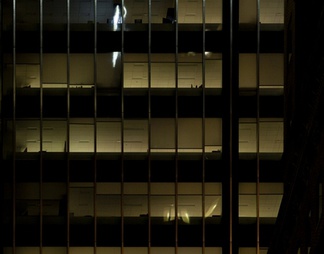 室外建筑夜景玻璃贴图