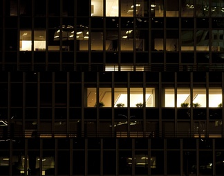 室外建筑夜景玻璃贴图