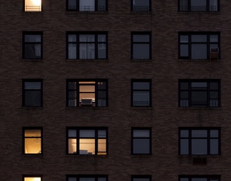室外建筑夜景玻璃贴图