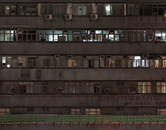 室外建筑夜景玻璃贴图