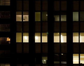 室外建筑夜景玻璃贴图