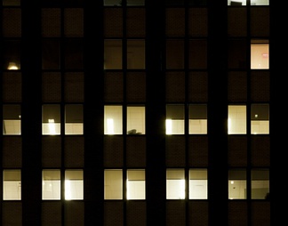 室外建筑夜景玻璃贴图