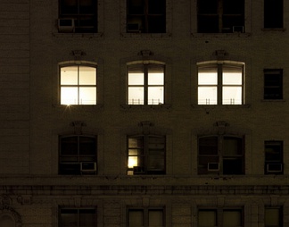 室外建筑夜景玻璃贴图