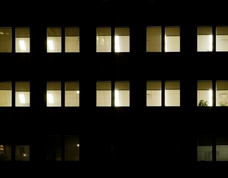 室外建筑夜景玻璃贴图