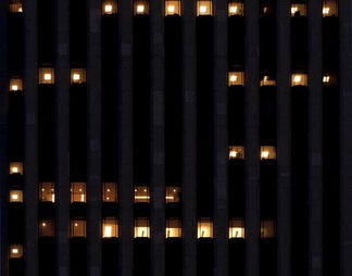 室外建筑夜景玻璃贴图