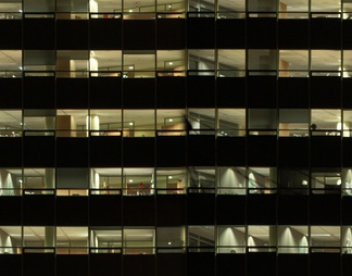 室外建筑夜景玻璃贴图