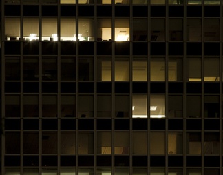 室外建筑夜景玻璃贴图