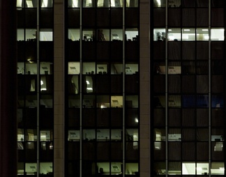 室外建筑夜景玻璃贴图