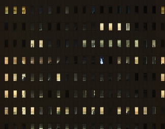 室外建筑夜景玻璃贴图