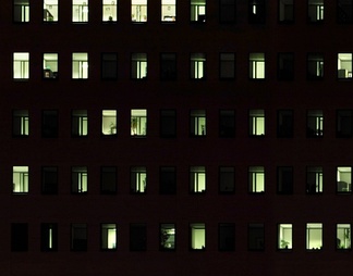 室外建筑夜景玻璃贴图