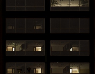 室外建筑夜景玻璃贴图