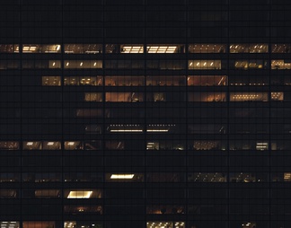 室外建筑夜景玻璃贴图