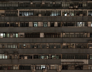 室外建筑夜景玻璃贴图