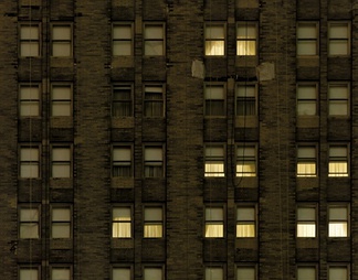 室外建筑夜景玻璃贴图