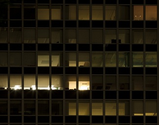 室外建筑夜景玻璃贴图