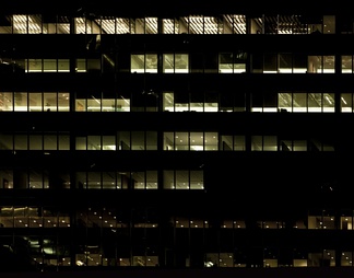 室外建筑夜景玻璃贴图