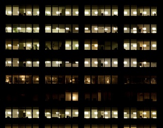 室外建筑夜景玻璃贴图