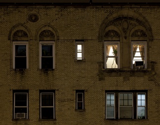 室外建筑夜景玻璃贴图