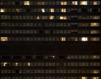 室外建筑夜景玻璃贴图