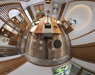 泡茶区书房全景 泡茶区书房全景3D模型下载【ID:335369】