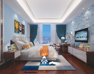 儿童房 儿童房3D模型下载【ID:389304】