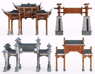 古建牌坊门楼入口