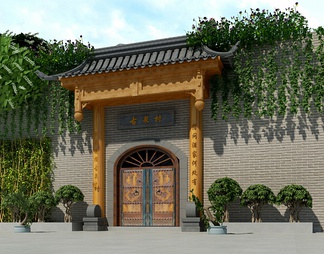 仿古酒窖门头