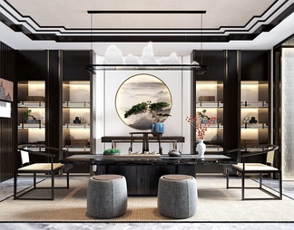 茶室 茶室3D模型下载【ID:369448】