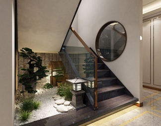 室内庭院设计 室内庭院设计3D模型下载【ID:368991】