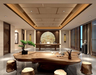 茶室 茶室3D模型下载【ID:369381】