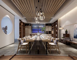 餐厅 餐厅3D模型下载【ID:369444】
