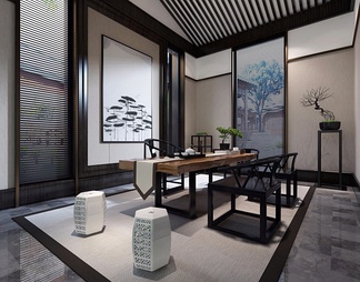 茶室 茶室3D模型下载【ID:369357】
