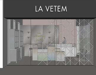 LV专卖店门面 LV专卖店门面su模型下载【ID:371467】