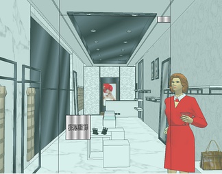 服装店 服装店su模型下载【ID:371469】