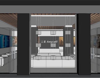 三星手机专卖店 三星手机专卖店su模型下载【ID:371436】