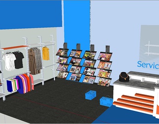服装专卖店 服装专卖店su模型下载【ID:371445】