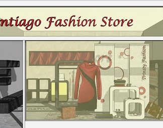 服装专卖店 服装专卖店su模型下载【ID:371480】
