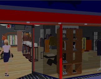 桐桐匡威专卖店 桐桐匡威专卖店su模型下载【ID:371475】
