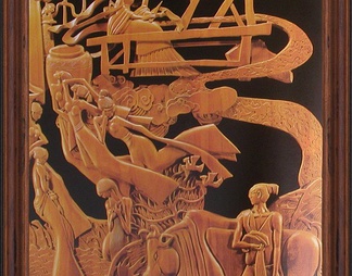 浮雕模板画