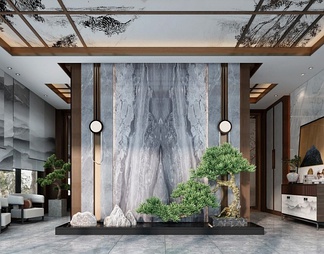 门厅景观小品 门厅景观小品3D模型下载【ID:492397】