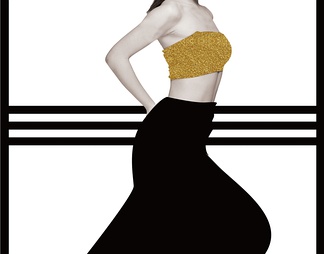 北欧轻奢抽象人物装饰画现代艺术美女头像