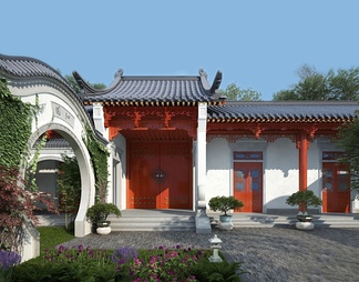 庭院 庭院3d模型下载【ID:529766】