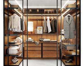 Molteni 步入式衣柜衣帽间 Molteni 步入式衣柜衣帽间3D模型下载【ID:531024】